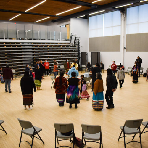 people in a hall