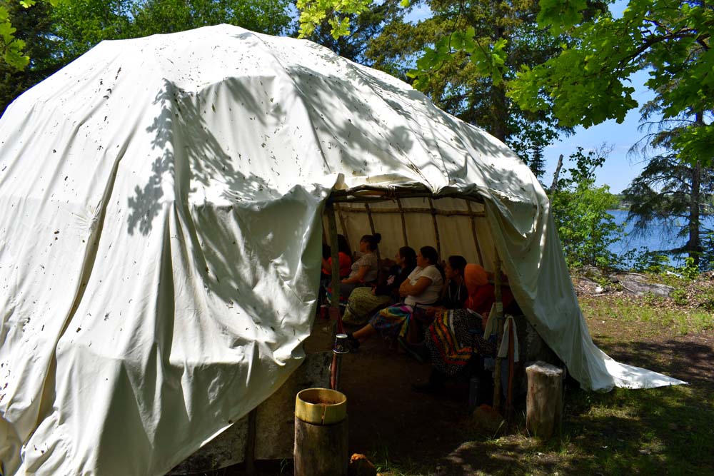 tent in a forest